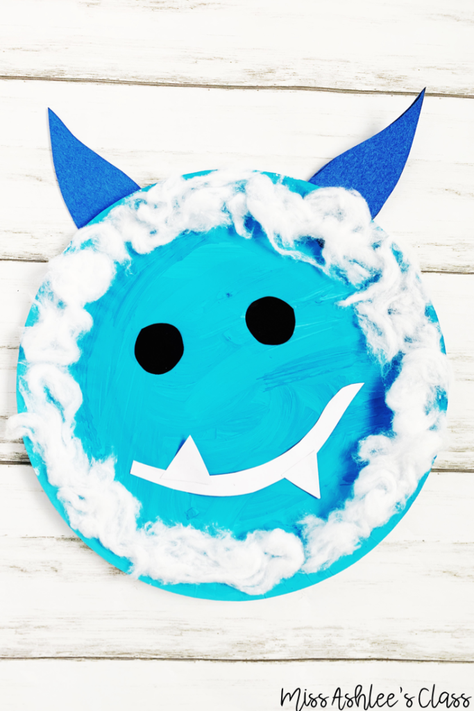 yeti paper plate craft