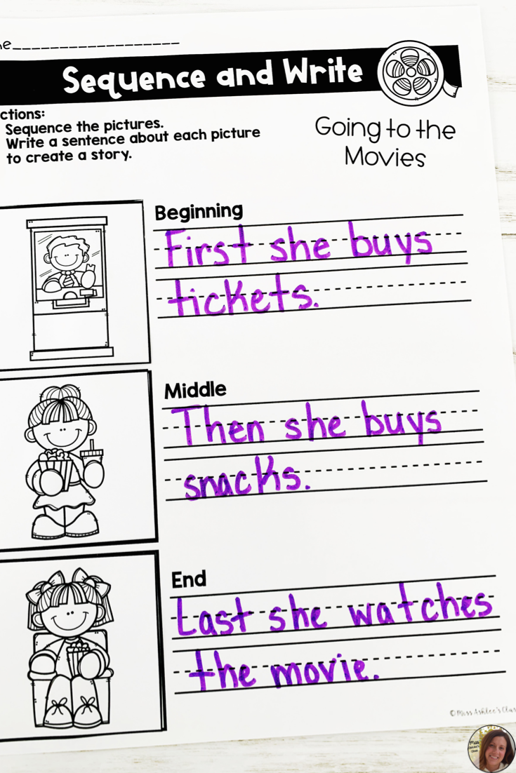 sequence and write worksheets