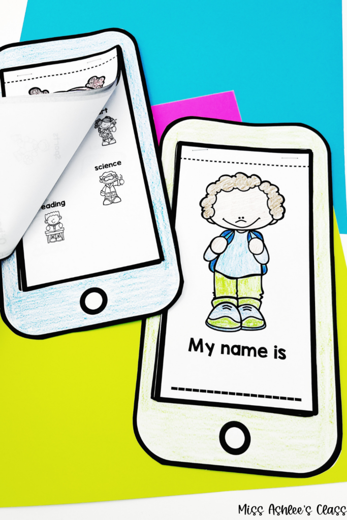 all about me activity for back to school